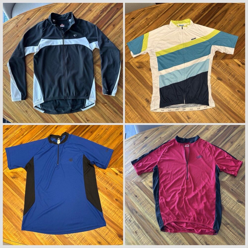 Men’s Cycling Jersey Bundle L — Road Bike Gravel Performance 4-Piece Starter set